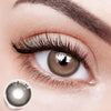 Wearing Eros Gray-H Colored Contact Lenses