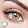 Wearing Moonbeam Green-Gray Colored Contact Lenses