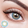 Eyes with 【Prescription】Moonbeam Blue Colored Contact Lenses