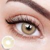 Eyes with Pixel Brown Colored Contact Lenses