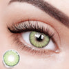 Eyes with Ocean Green Colored Contact Lenses