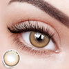 Wearing Ethereal H-Brown Colored Contact Lenses