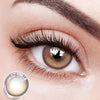 Eyes with 【Prescription】Mirage Brown Colored Contact Lenses