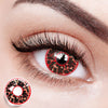 Eyes with Vampire Survivors Red Colored Contact Lenses
