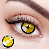 Sunlit Floral Eclipse Yellow Contact Lenses