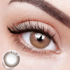 Eyes with 【Prescription】Avela Brown Colored Contact Lenses