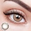 Eyes with Stardust Brown Colored Contact Lenses