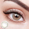 Eyes with 【Prescription】Delight Brown Colored Contact Lenses