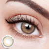 Eyes with 【Prescription】Meta Brown Colored Contact Lenses