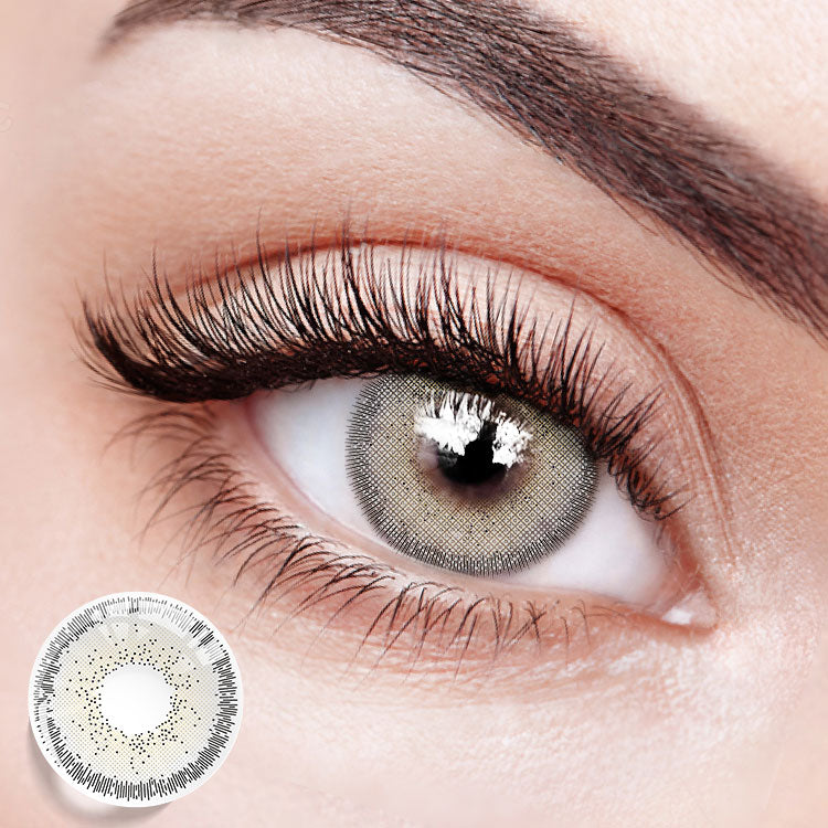 Eyes with Ocean Gray Colored Contact Lenses