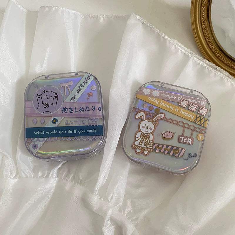 Silver Dream Transparent Contact Lens Case