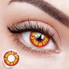 Crimson Fiery Sunburst Yellow Contact Lenses