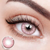 Wearing Iris Pink Colored Contact Lenses