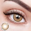 Eyes with 【Prescription】Pearl Brown Colored Contact Lenses