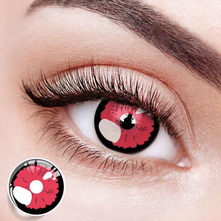 Sunlit Floral Eclipse Red Contact Lenses