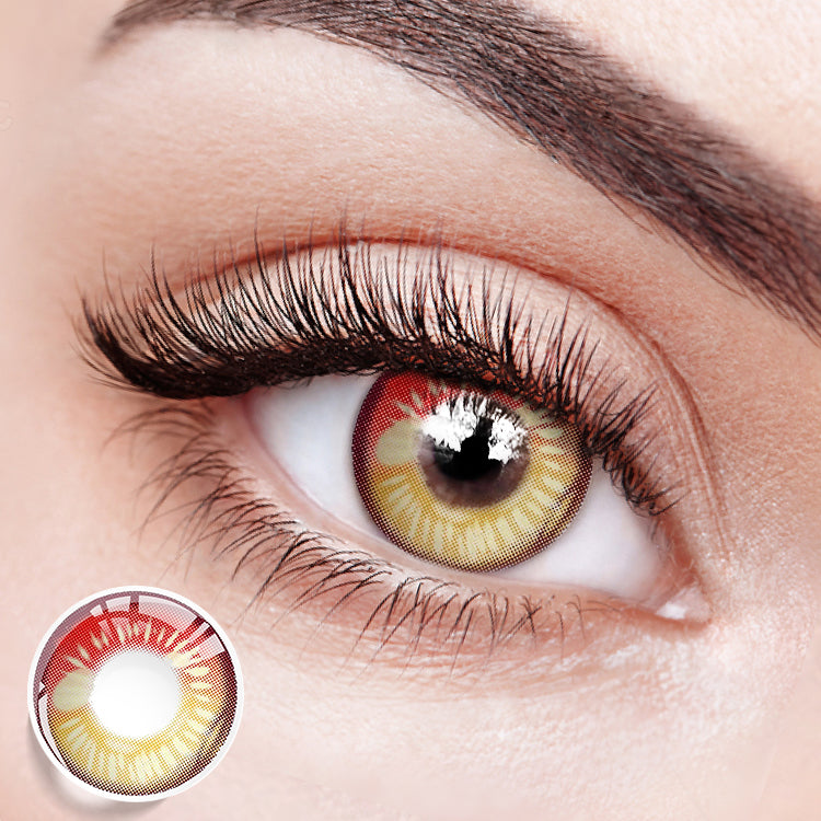 Crimson Red Emotions Contact Lenses