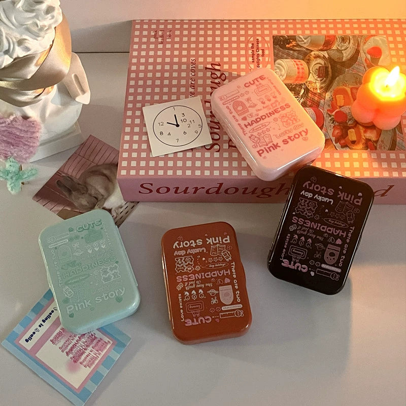 Pink, Red, Green Story Contact Lens Case