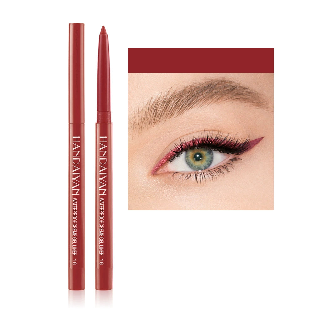 Red Waterproof Shimmer Eyeliner Pencil