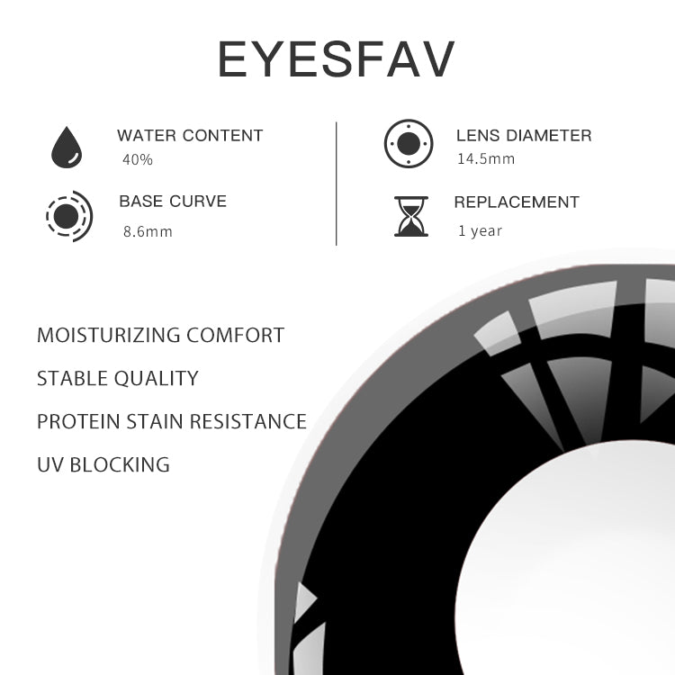 EYESFAV Black Abyss Eyes Contact Lenses Parameters