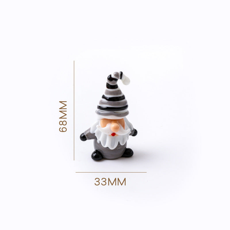 ミニクリスマスガラスオーナメント - かわいいサンタとツリー、ホリデーデコレーションとギフトに最適