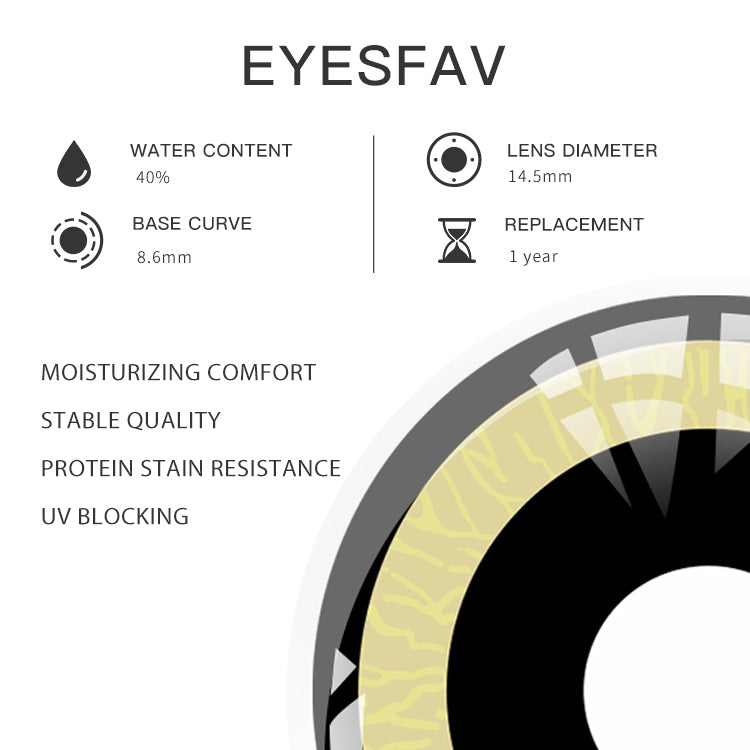 EYESFAV Chainsaw Man Shadow Eye Contact Lenses Parameters