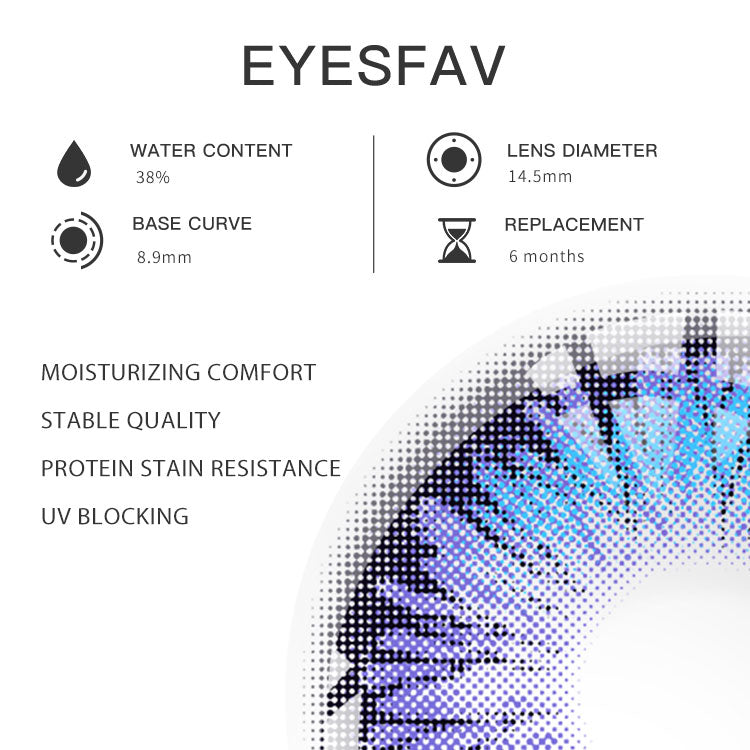 EYESFAV Icy Petal Blue Contact Lenses Parameters