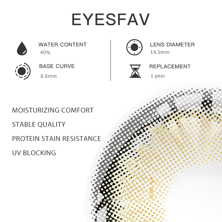 EYESFAV GOAT Brown Colored Contact Lenses Parameters