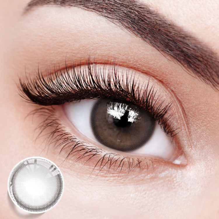 【Prescripción】Lentes de contacto de color gris de fuegos artificiales de París 