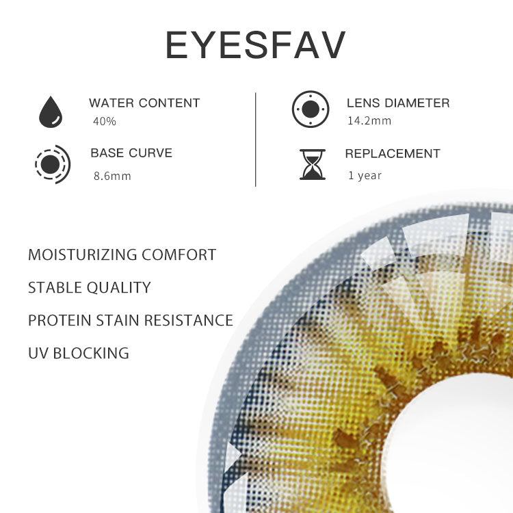 EYESFAV Medusa Blue Colored Contact Lenses Parameters
