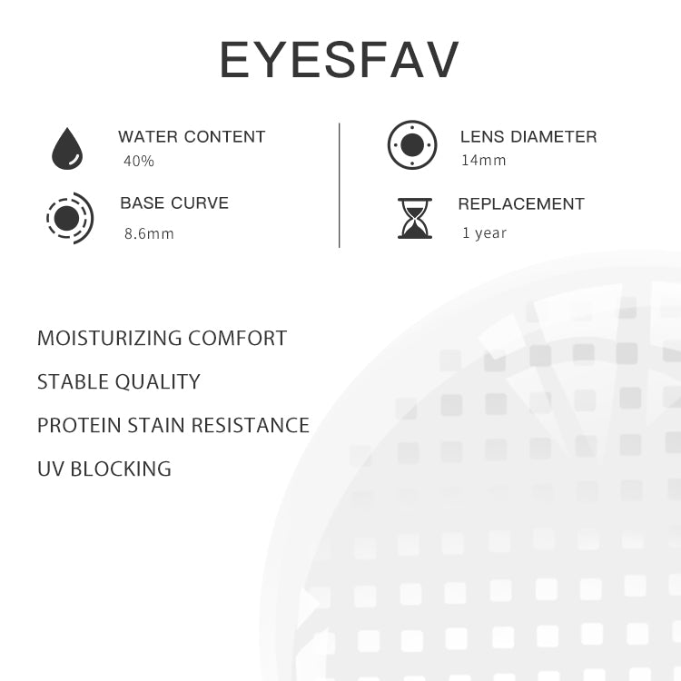 EYESFAV Stellar Enchantment White Contact Lenses Parameters