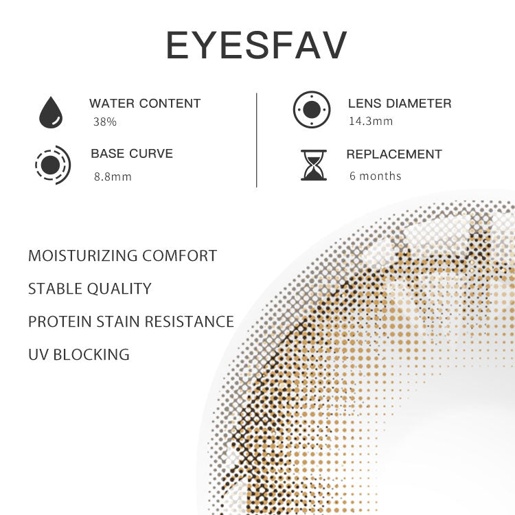 Eyesfav Euphoria Obsession Brown Colored Contact Lenses Parameters