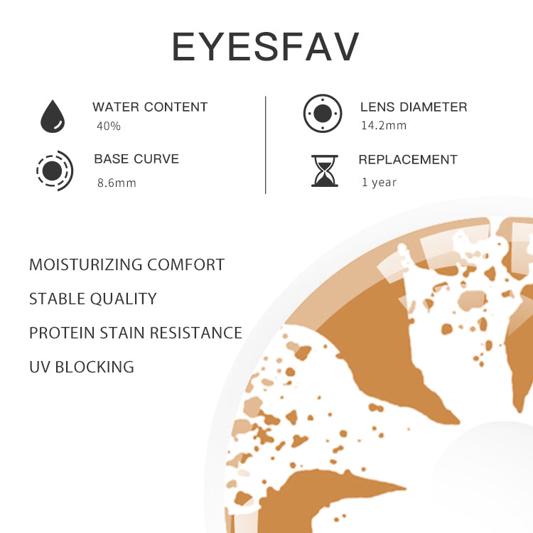 EYESFAV Thrilling white Blossom Contact Lenses Parameters
