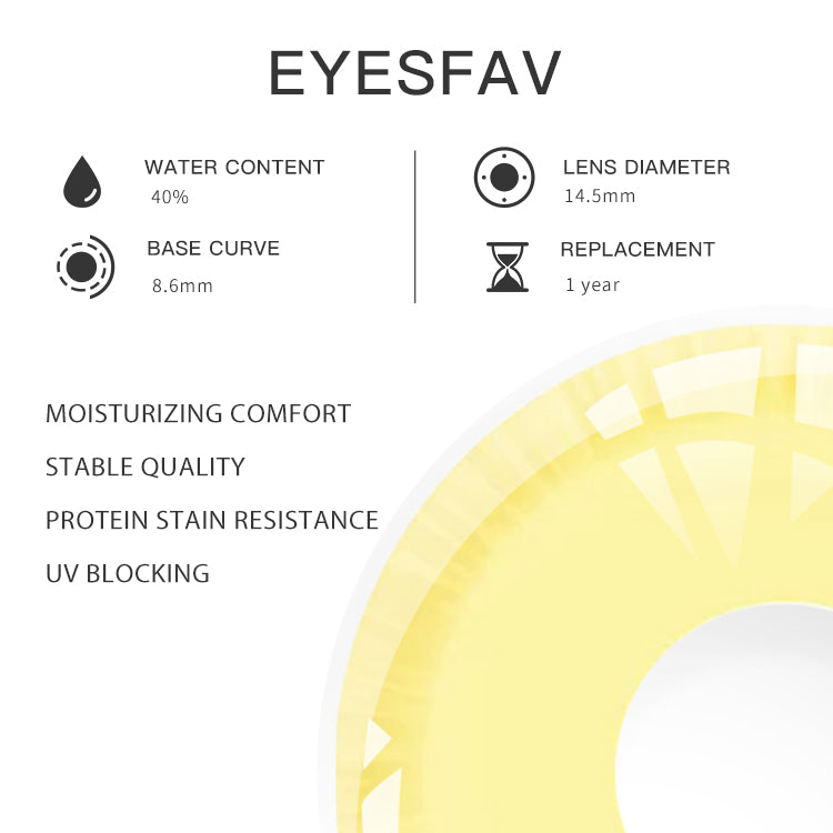 EYESFAV Yellow Sunbeam Eyes Contact Lenses Parameters
