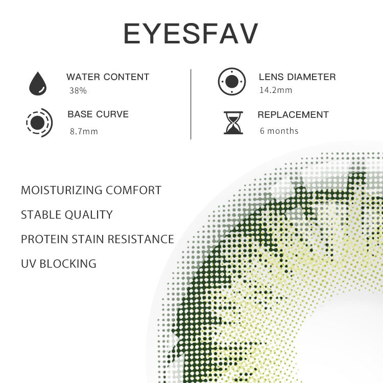 EYESFAV Norwegian Forest Green Contact Lenses Parameters