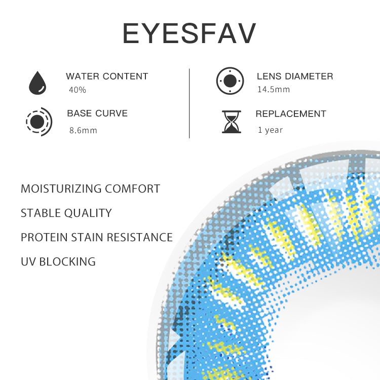 EYESFAV Azure Blue Serenity Contact Lenses Parameters