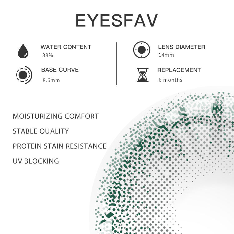 Eyesfav 【Prescription】Nebulae Gray Colored Contact Lenses Parameters