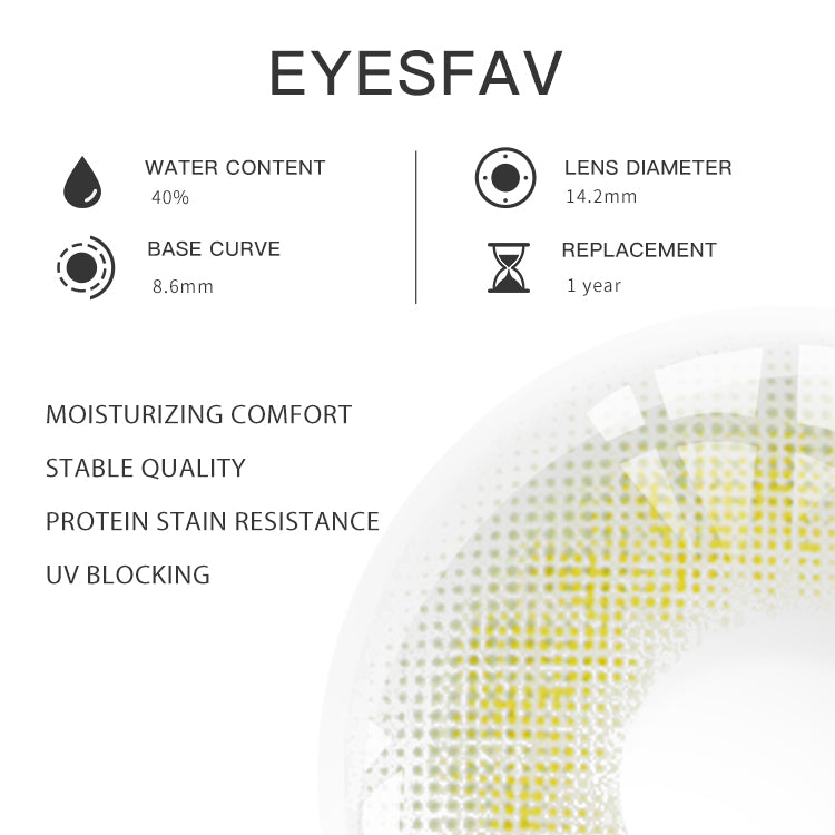 EYESFAV Amber Gray Contact Lenses Parameters