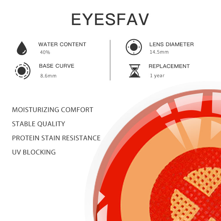 EYESFAV Chainsaw Man Shark's Gaze Contact Lenses Parameters