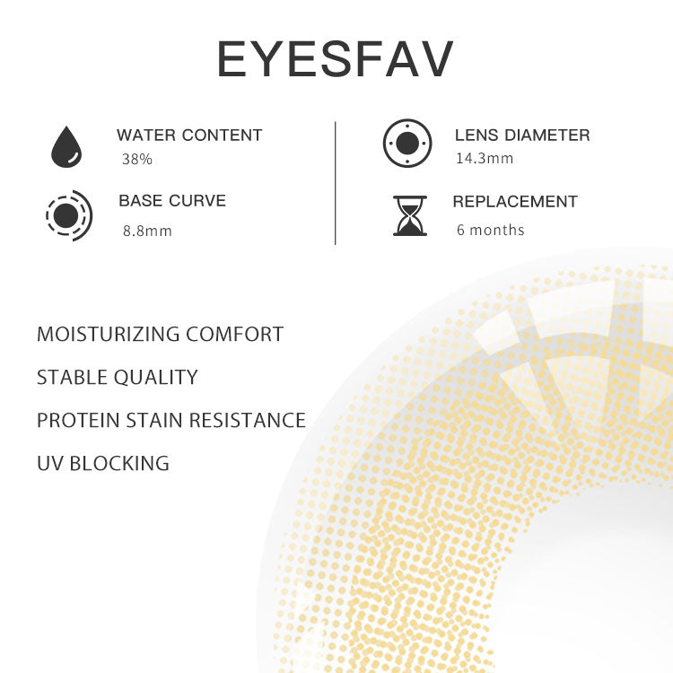 Eyesfav Pixel Brown Colored Contact Lenses Parameters