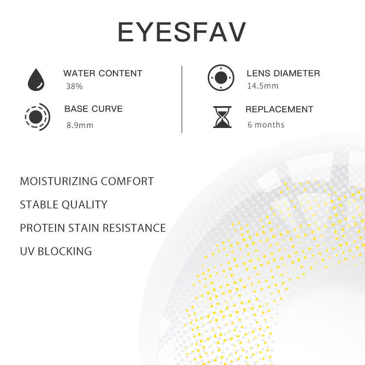 Eyesfav Pixel Gray Colored Contact Lenses Parameters