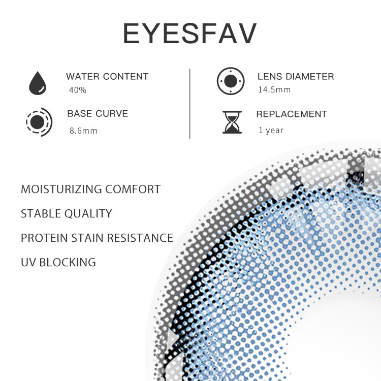 EYESFAV GOAT Blue Colored Contact Lenses Parameters