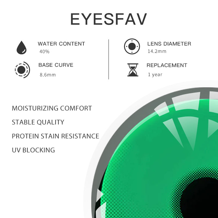 EYESFAV Chainsaw Emerald Gaze Contact Lenses Parameters