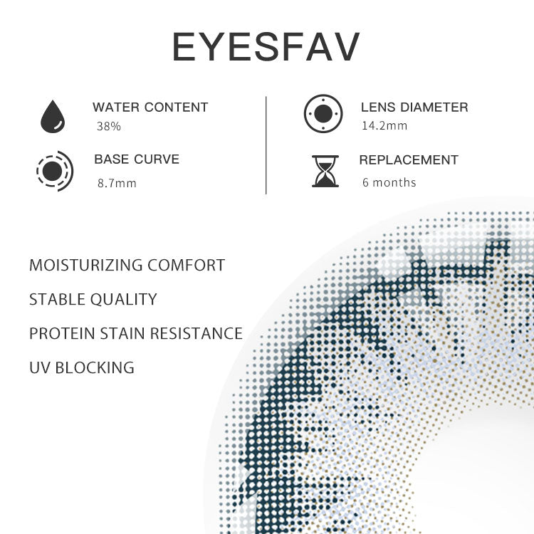 EYESFAV Norwegian Forest Blue Contact Lenses Parameters