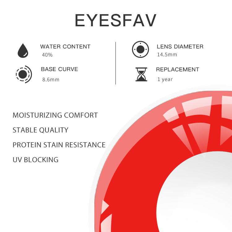 EYESFAV Crimson Celestial Blaze Contact Lenses Parameters