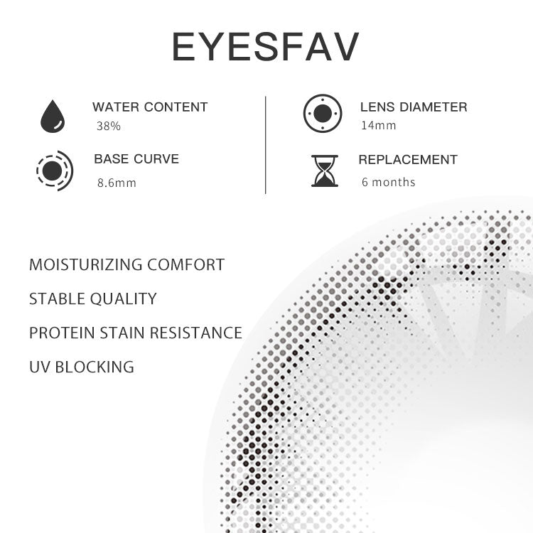 Eyesfav Sicily Gray Colored Contact Lenses Parameters