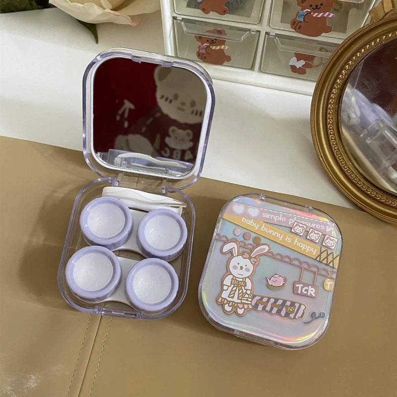 Silver Dream Transparent Contact Lens Case