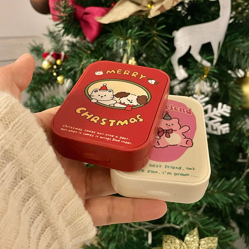 Puppy Red, Yellow Contact Lens Case