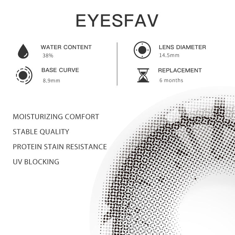 Eyesfav Immersing Gray Colored Contact Lenses Parameters