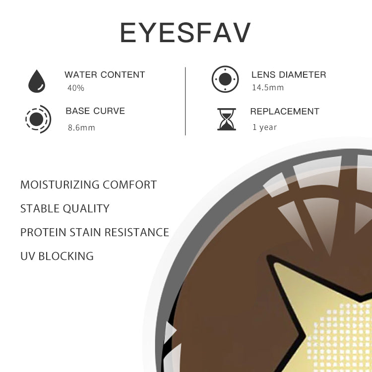 EYESFAV Mushroom Magic Brown Contact Lenses Parameters