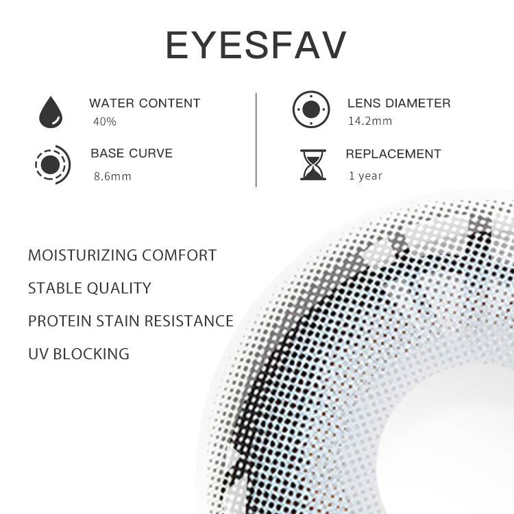 EYESFAV Elegant Blue Contact Lenses Parameters